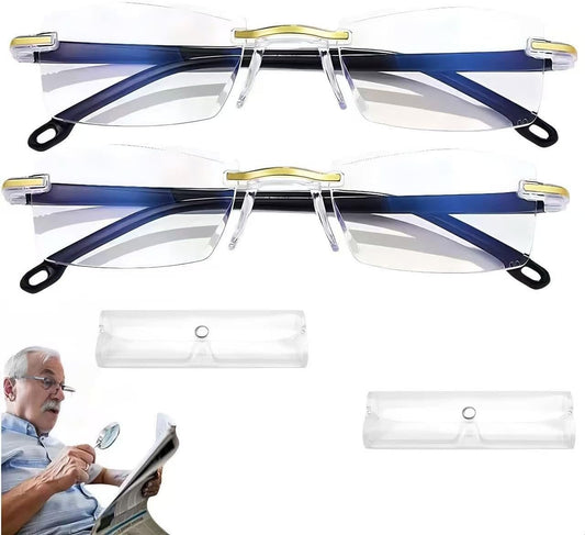 2 pcsAuto Focus Glasses,Automatic Zoom Reading Intelligent Anti-Blue Light Presbyopia Glass,Self Adjusting Presbyopia Glass.