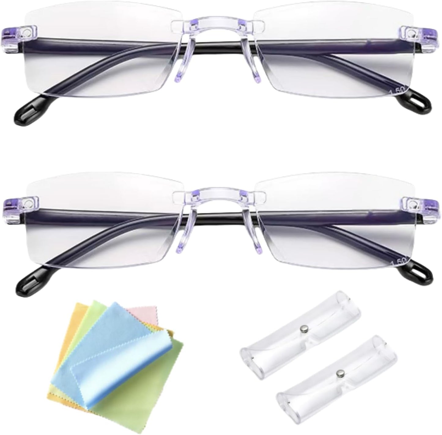 Noblu Glasses 2pcs Intelligent Dual Focus With Smart Zoom Autofocus Vision Reading For Presbyopia As Seen On Tv Presbyopic Solution For Women And Men