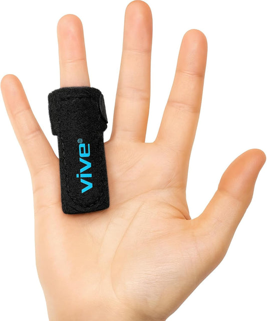Vive Trigger Finger Splint - Support Brace for Middle, Ring, Index, Thumb and Pinky - Straightening Curved, Bent, Locked Stenosing Tenosynovitis Tendon Lock Release Knuckle Stabilizer - HSA/FSA