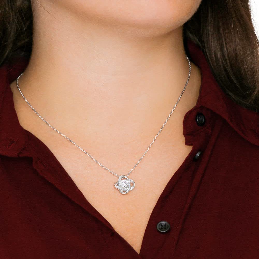To My Sister Necklace | Gift from Sisters with Message Card & Gift Box | Big & Little Sisters Jewelry | Stainless Steel Necklace for Birthday, Christmas, or Friendship (Standard Box, Sister Squeezed)