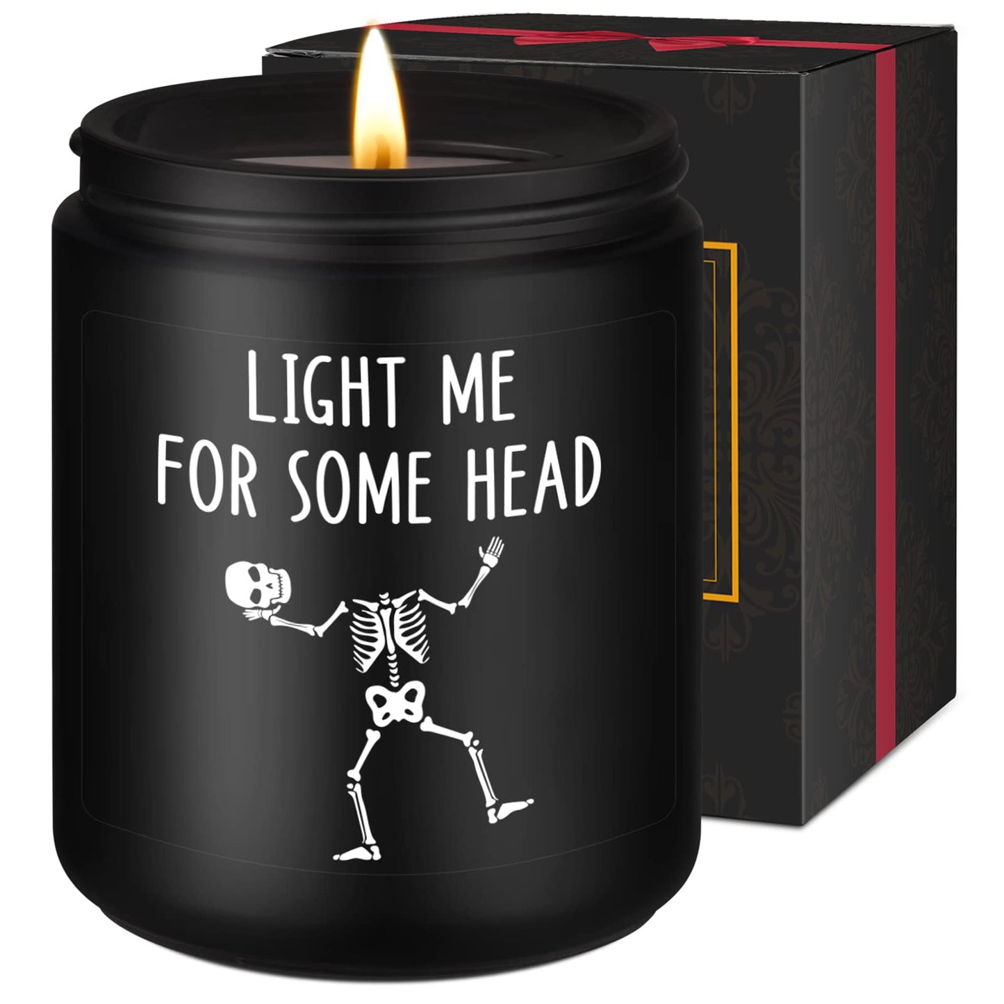 Fairy's Gift Scented Candle, Gifts for BF, BF Gifts, I Love You Presents for Him - Halloween, Spooky Birthday, Goth, Boo Basket Stuffers, Anniversary, Funny Skull Presents for Boyfriend, Husband, Him