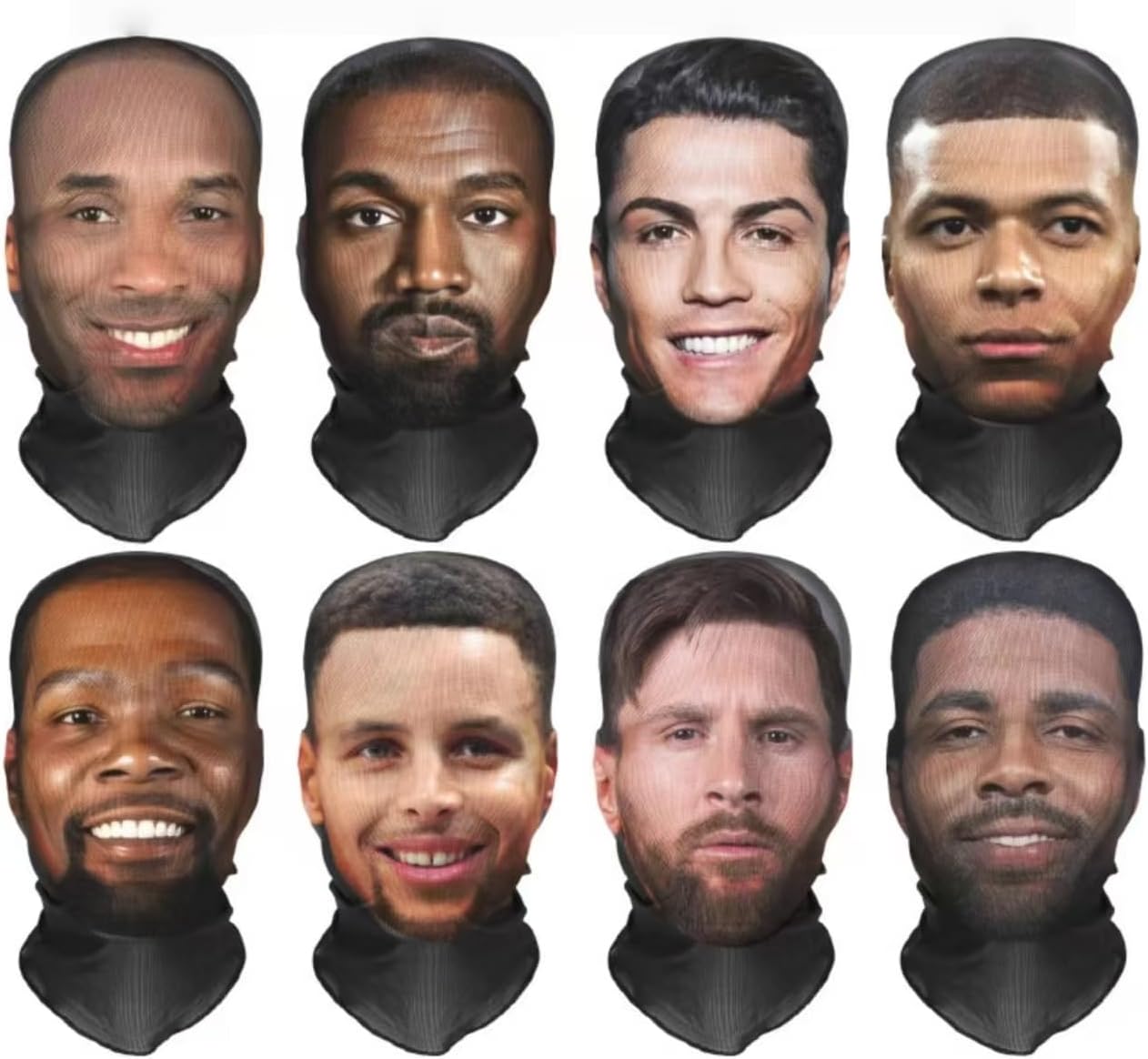 3D Digital Print Funny Portrait Balaclava - Multi-Functional Outdoor Face Mask, Hip-Hop Headscarf, Send a Message for Customization