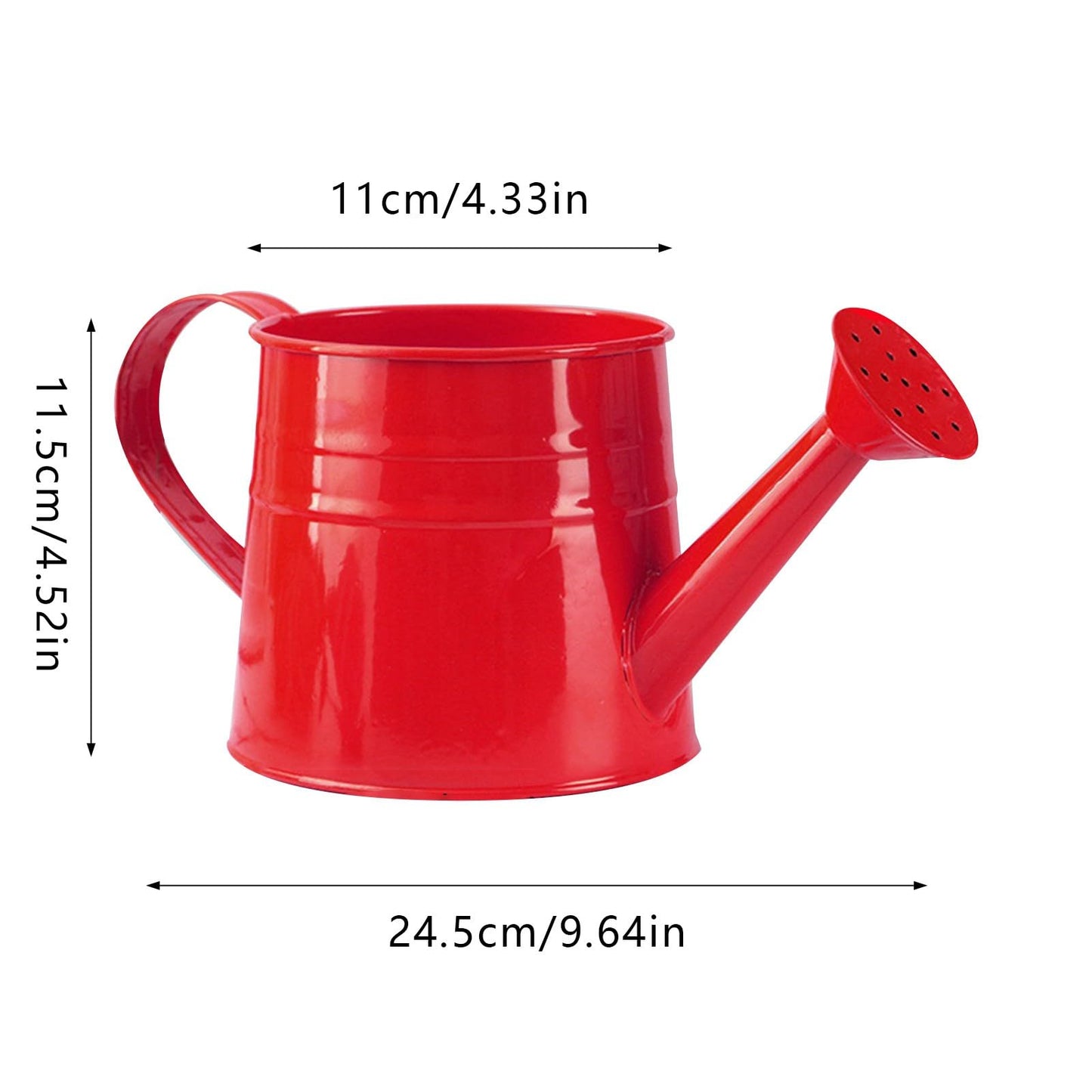 Galvanized Watering Can 1L,Tinplate Watering Kettle with Removable Spout,Garden Decorations,Gardening Tools for Outdoor Indoor Plants Lawn Garden (Rose Pink)