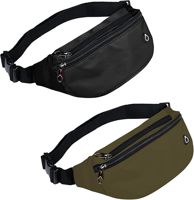 Fanny Packs for Men and Women, Waterproof Sports Waist Pack Bag for Travel Hiking Running Hands-free