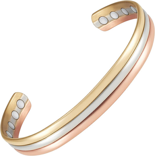 EnerCoppeX Copper Magnetic Bracelet for Women, Pure Copper Bracelet with 3500 Gauss Healing Magnets