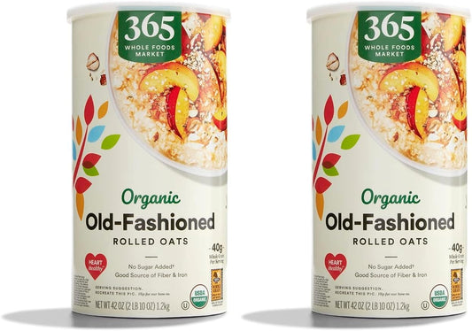 365 by Whole Foods Market, Organic Old-Fashioned Rolled Oats, 42 Ounce (Pack of 2)