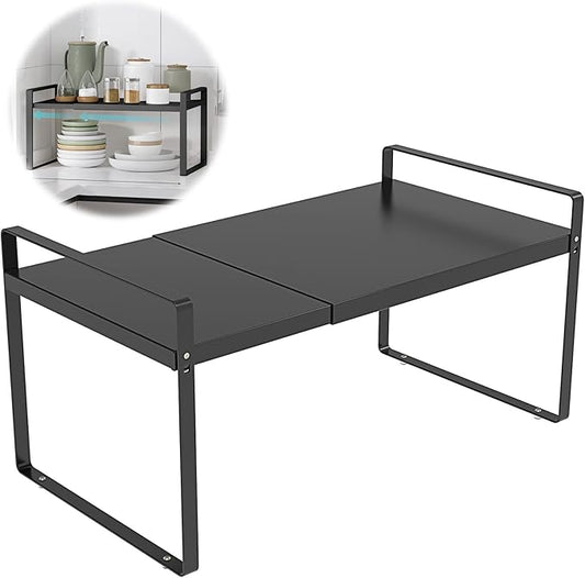 Expandable Cabinet Shelf Organizer Rackï¼Kitchen Cabinet Shelves 11 Inch Deepï¼Adjustable Storage Shelvesï¼Pantry Shelf(1 Pack)