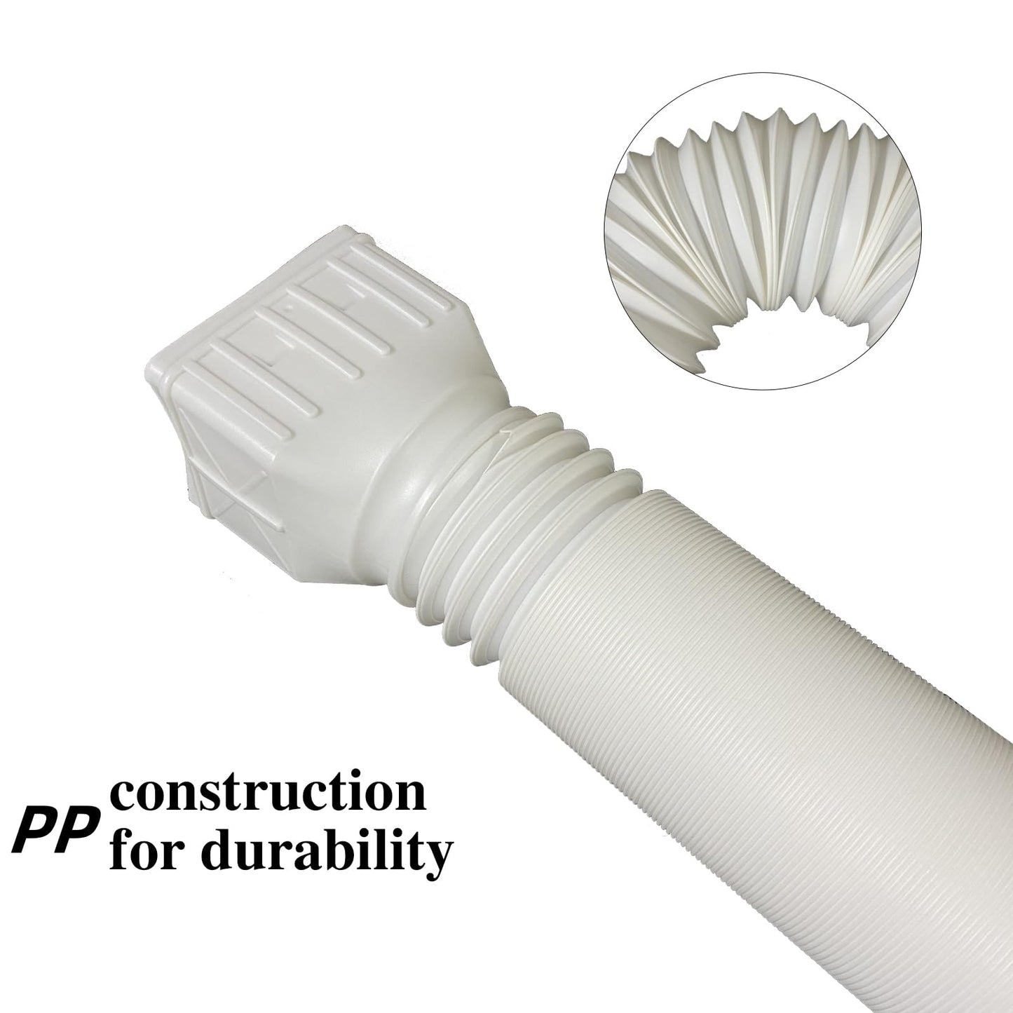 3 pack Flexible Rain Gutter Downspout Extensions,Drain Downspout Extender,Gutter Extension Flexible,Down Spout Drain Extension Pipes,Extendable from 21 to 60 Inches (3pcs black)