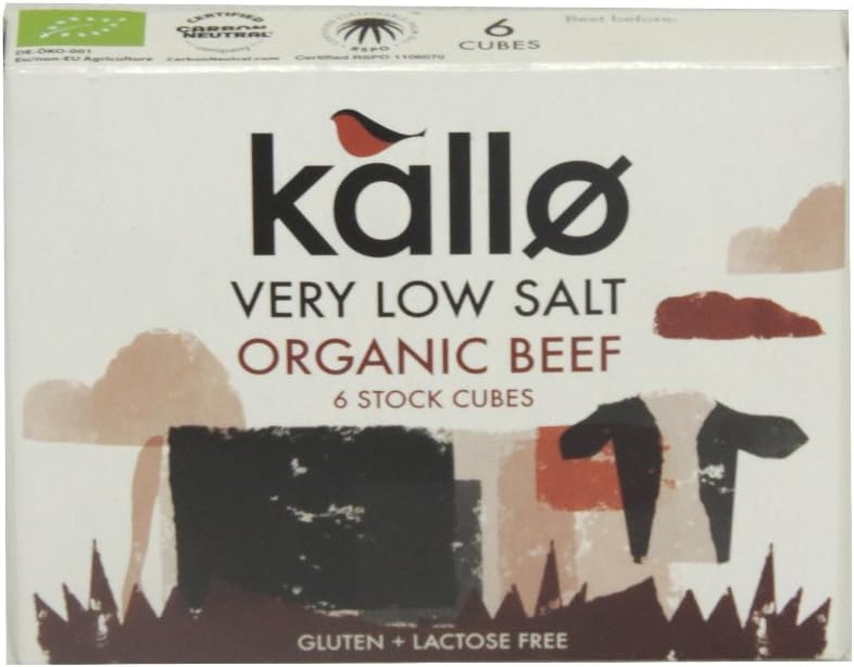 Kallo - Very Low Salt Organic Beef Stock Cubes - 48g (Case of 15)