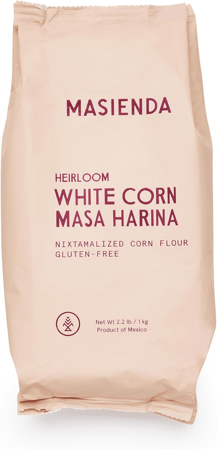 Masienda Heirloom White Corn Masa Harina/Flour. Nixtamalized Corn Flour Perfect for Corn Tortillas, Tamales, Tostadas, Pupusas, Arepas and More. Gluten-Free, Non-GMO, Preservative-Free. 2.2 Pounds.