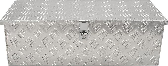 30''Inch Aluminum Truck Tool Box Truck Bed Toolbox Trailer Chest Box Storage Organizer Waterproof Square Storage Organizer w/Side Handle Lock&Keys Silver(â30" Lx13'' Wx10'' H)