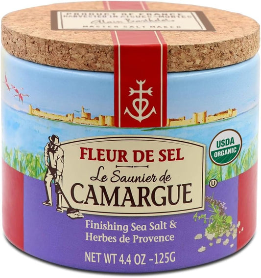 Le Saunier De Camargue Fleur De Sel (Sea Salt), 4.4 Oz, Herbes De Provence