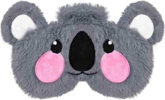 Cute Sleeping Masks Cartoon Animal Eye Mask Soft Plush Sleep Mask Travel Blindfold Eye Cover Funny Novelty Eye Shade for Women Men (Grey Koala)