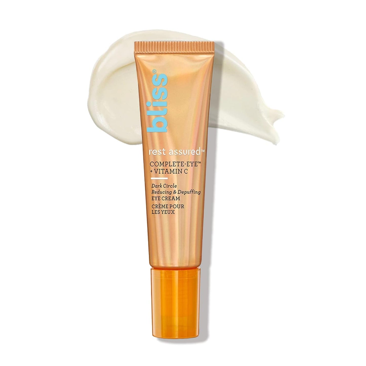 Bliss Rest Assured â¢ Eye Cream with Vitamin C & Caffeine - 0.5 Fl Oz - Dark Circle Reducing & Depuffing Eye Cream - Clean - Vegan & Cruelty-Free