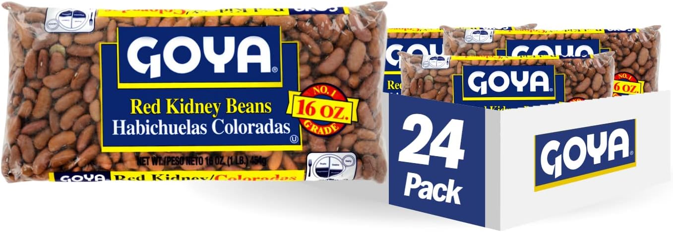 Goya Foods Red Kidney Beans, Dry, 16 Ounce (Pack of 24)