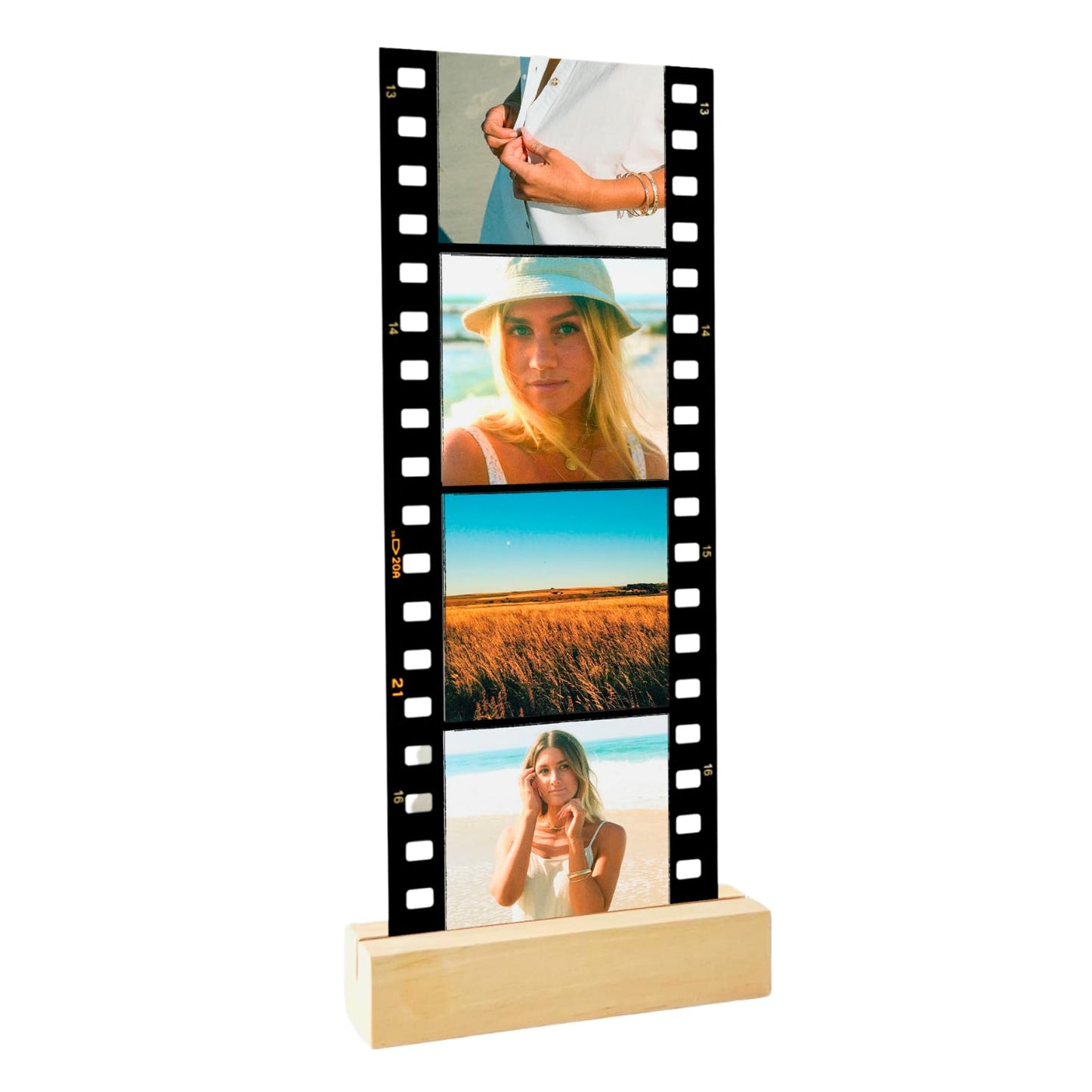SAME DAY SHIP Retro Photo Film Roll Memory Film Plaque with Stand - Custom Photo Print Gift for Bestie Keepsake Gift for Anniversary Sister Gift Couples Gift Wife Gifts