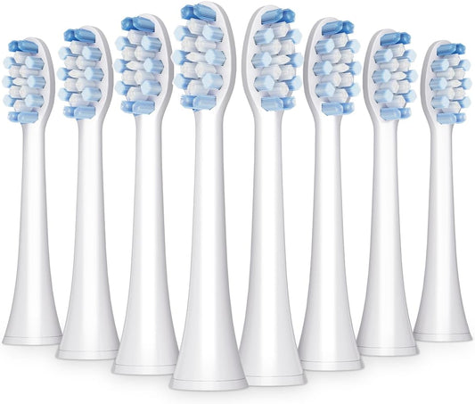 Onlyone Replacement Toothbrush Heads, Compatible with Philips Sonicare and AquaSonic Electric Toothbrush, Soft Electric Toothbrush Heads Refills, White, 8 Pack