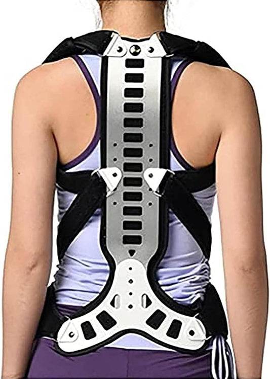 TsoLay Orthosis Cervical Thoracic Halo Brace, Metal Spinal Auxiliary Orthosis, Adjustable Rigid Metal Extension Back Straightener Brace Vest, for Kyphosis Humpback Thoracic Spinal Support Pain Relief