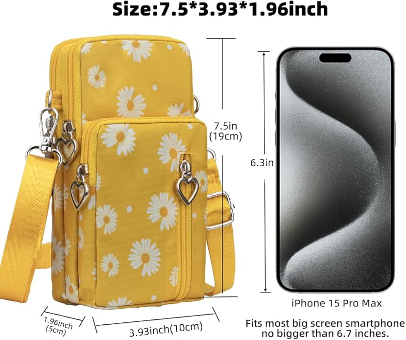 JANKS Small Crossbody Bag for Women - Mini Phone Purses with Crossbody Strap and Wallet - Nylon Arm Bag