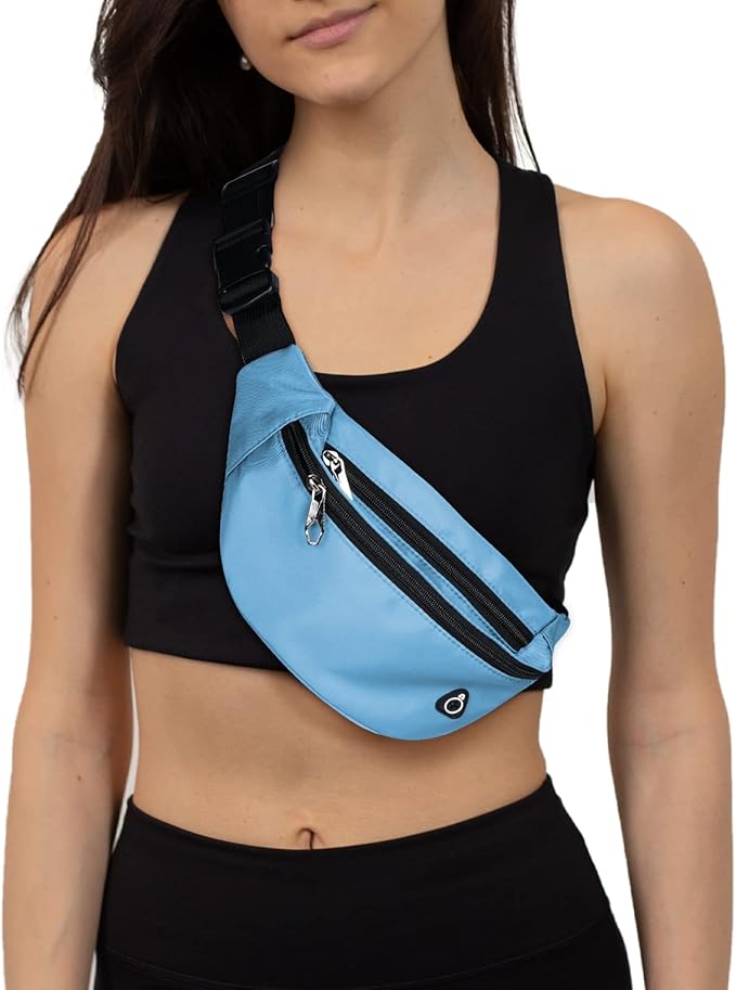 Fanny Packs for Men and Women, Waterproof Sports Waist Pack Bag for Travel Hiking Running Hands-free