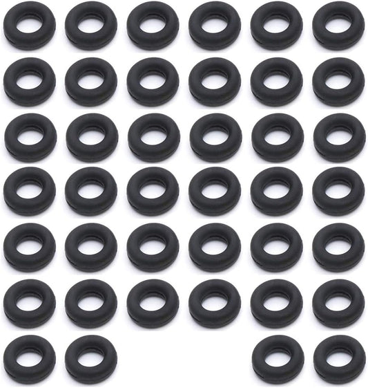 lasenersm 40 Pieces (20 Pairs) Eyeglasses Temple Tips Sleeve Retainers Silicone Anti-Slip Round Eyeglass Retainers for Spectacle Sunglasses Reading Glasses Eyewear Children's Eyeglass, Black