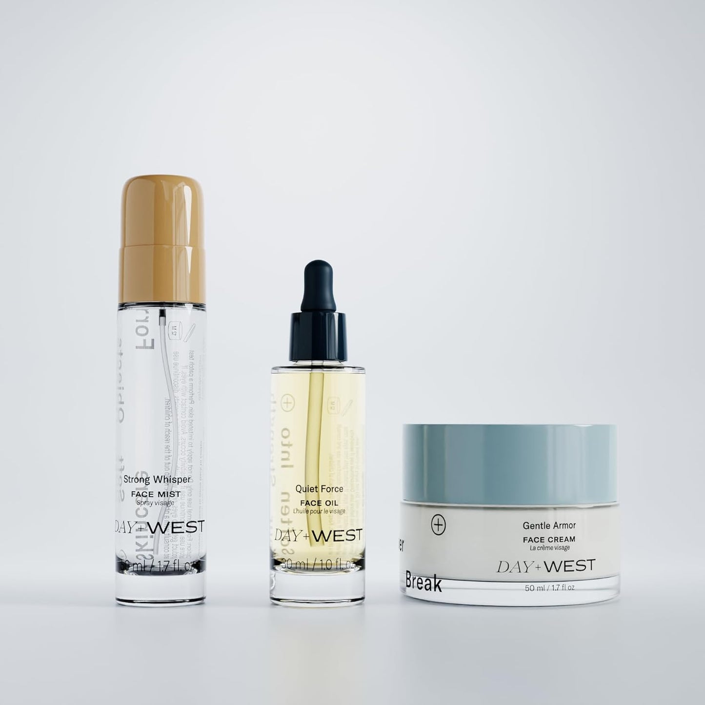 Day+Westâs Secret Weapon Kit Skincare Gift Set | Three Sensitive Skin Essentials Including Hydrating Mist, Face + Neck Cream Moisturizer, Facial Oil | With Organic Prickly Pear, Calendula, Vitamin C
