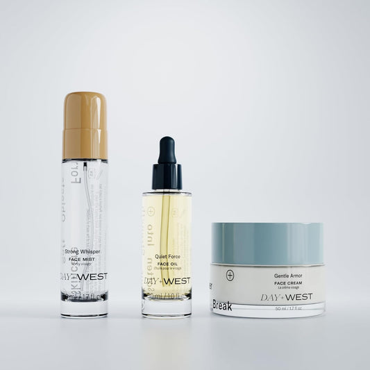 Day+Westâs Secret Weapon Kit Skincare Gift Set | Three Sensitive Skin Essentials Including Hydrating Mist, Face + Neck Cream Moisturizer, Facial Oil | With Organic Prickly Pear, Calendula, Vitamin C