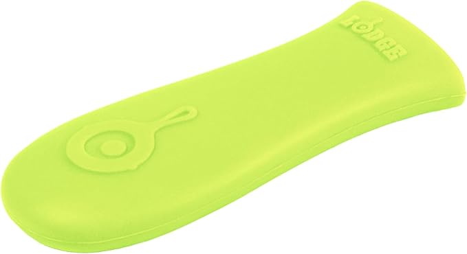 Lodge Silicone Hot Handle Holder - Heat-Resistant Cast Iron Skillet Handle Cover for Pans 9 Inches & Larger - Dishwasher-Friendly Silicone Hot Grip Sleeve - Reusable Skillet Accessory - Green