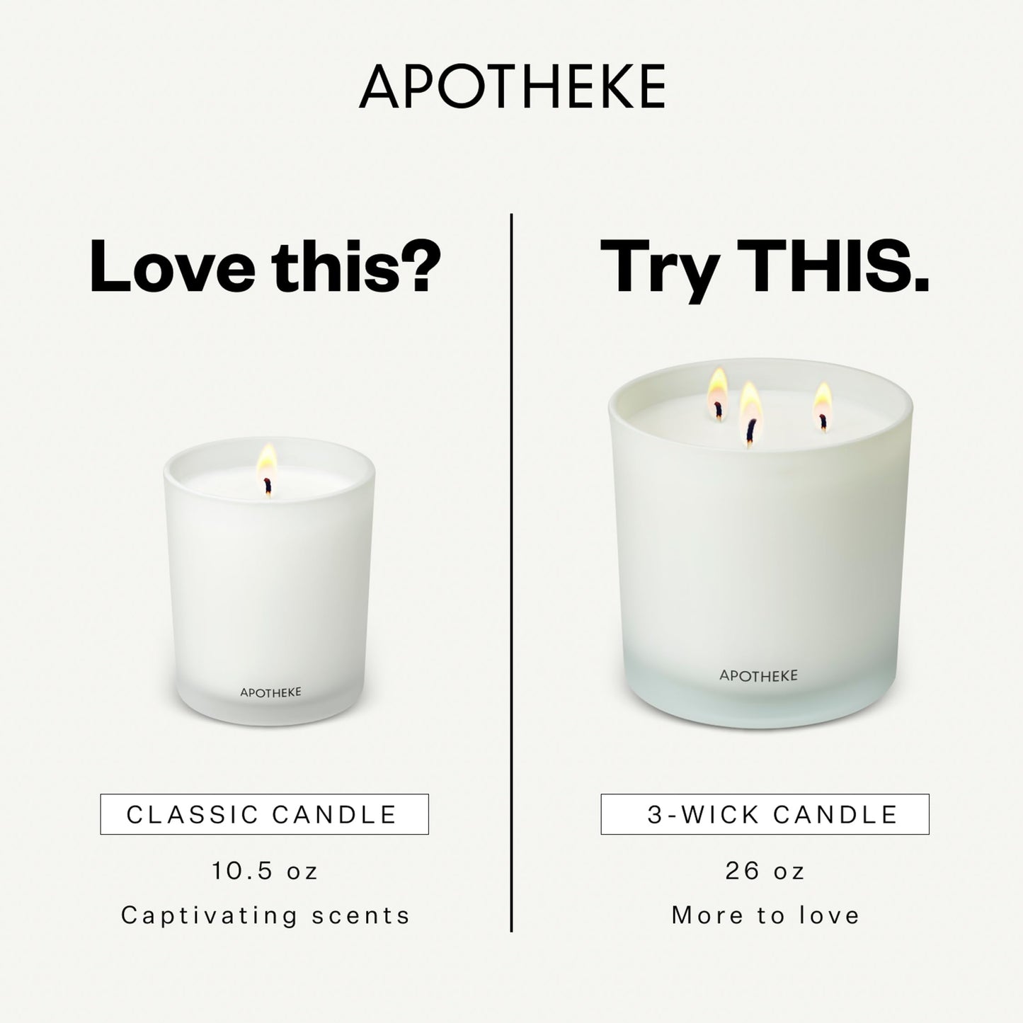 Apotheke Signature Scented Candles for Home, Charcoal Rouge - 10.5 oz - Soy Wax, Non Toxic, Large Jar Black - Luxury Candle Gifts for Women & Men - Birch Wood, Elemi, Damask Rose, and Smoke