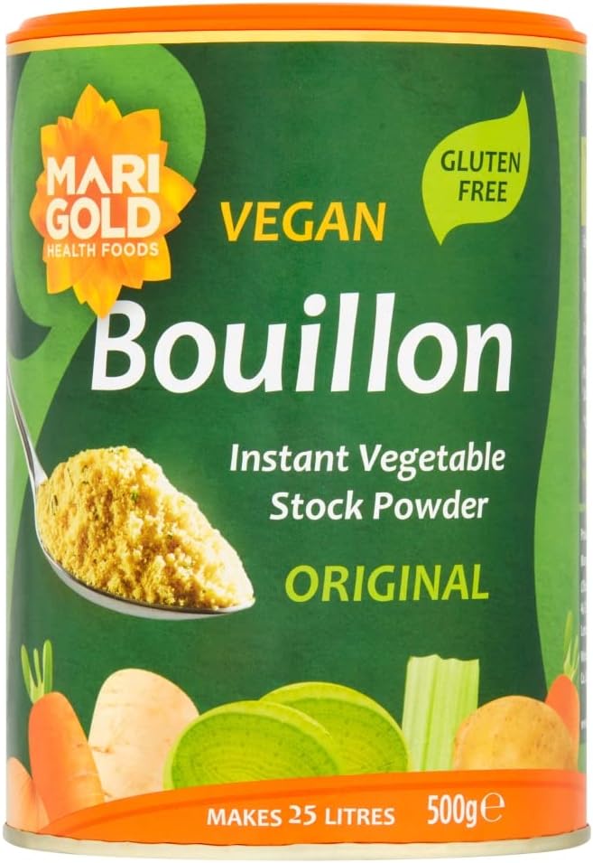 Marigold Health Foods Bouillon Instant Vegetable Stock Powder 500 g - Vegan & Gluten Free - Makes 25 Litres