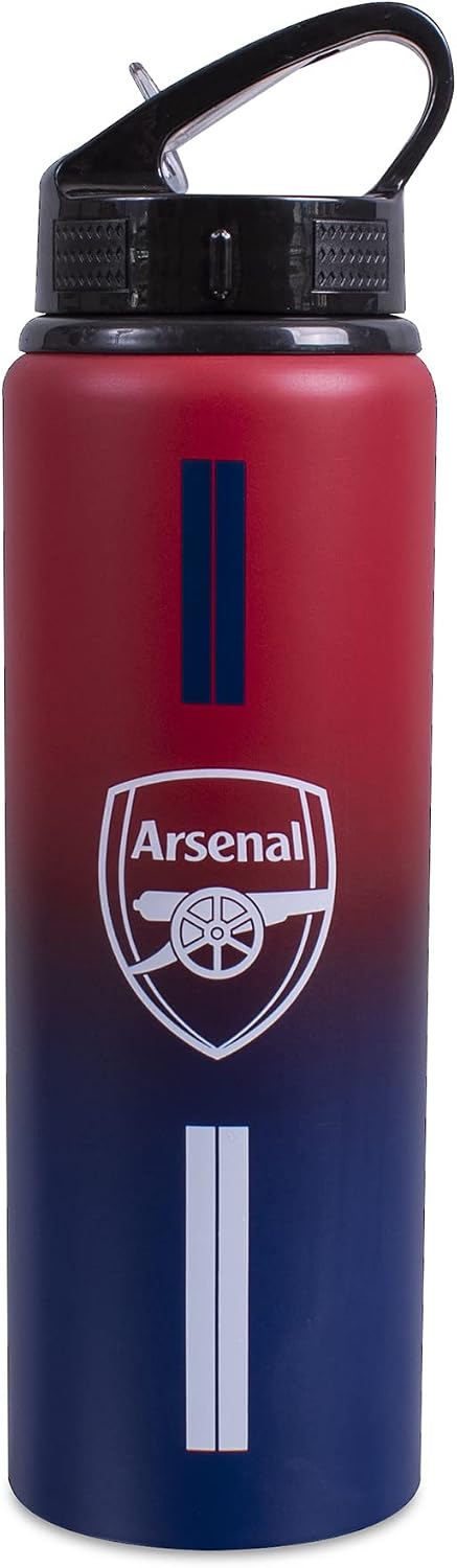 Arsenal F.C. Team Merchandise 750ml Aluminium Fade Bottle, White, One Size