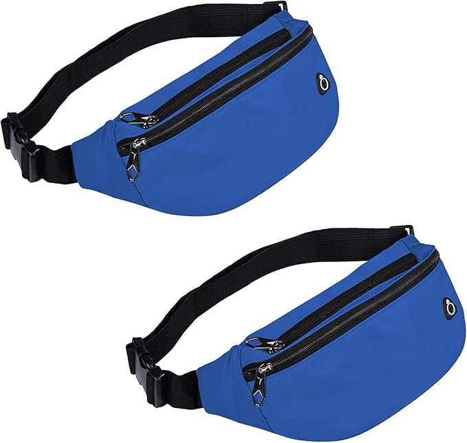 Fanny Packs for Men and Women, Waterproof Sports Waist Pack Bag for Travel Hiking Running Hands-free