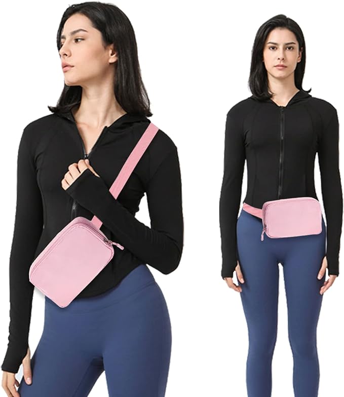 Belt bag Fanny pack crossbody bags for women Everywhere belt bag (pink)