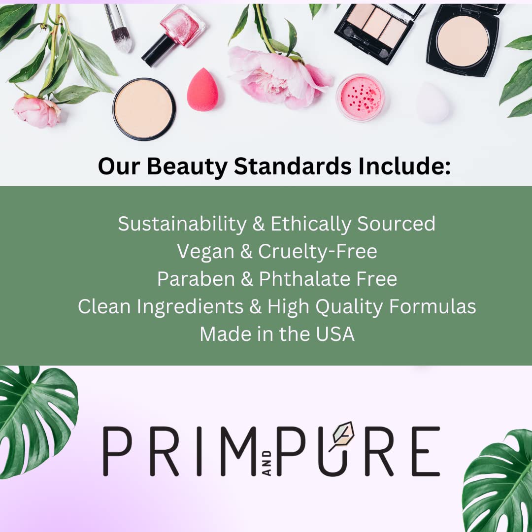 Prim and Pure Mineral Gift Set with Unicorn Mirror| Perfect for Play Dates & Birthday Parties | Kids Eyeshadow Makeup – Mineral Blush | Organic & Natural Makeup Kit for Kids| Made in USA (Blue)