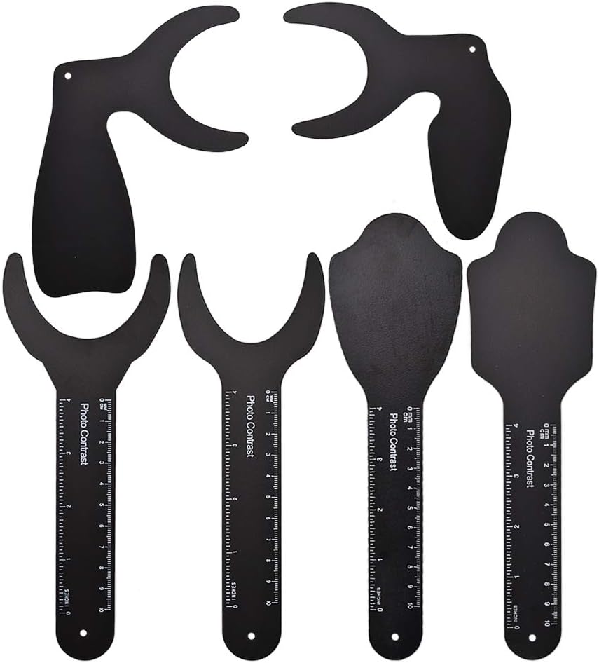 6 Pcs Dental Contraster Intraoral Photographic Dental Black Background Board Dental Photo Contrast Kit