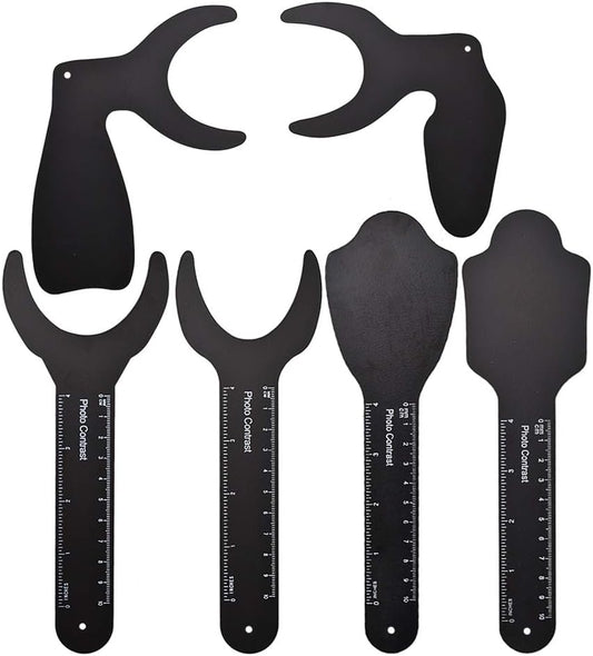6 Pcs Dental Contraster Intraoral Photographic Dental Black Background Board Dental Photo Contrast Kit