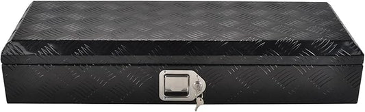 34.5''Inch Aluminum Truck Tool Box Truck Bed Toolbox Trailer Chest Box Trailer Storage Organizer Waterproof Square Storage Organizer w/Lock&Keys Black(â34.5" Lx13'' Wx6.5'' H)