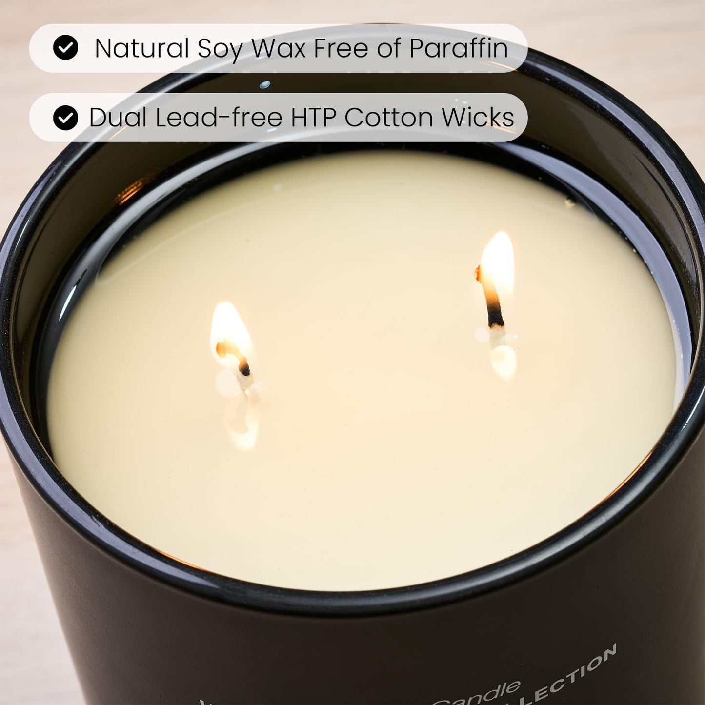 M&SENSE Natural Soy Large Candle| Eucalyptus Mint | 16.6 oz, 95H Burn | Spring Scented Candles for Relaxation, Meditation, Home Décor | for Bedroom, Office, Party