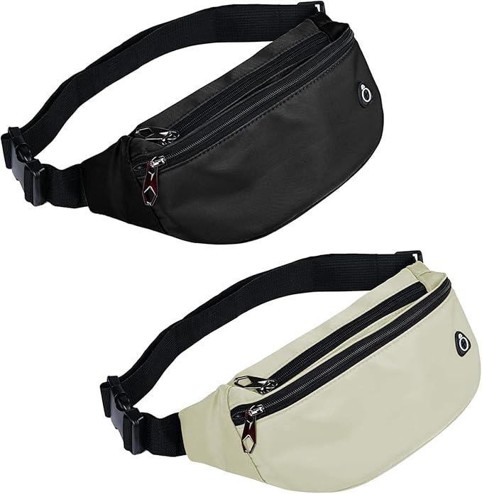 Fanny Packs for Men and Women, Waterproof Sports Waist Pack Bag for Travel Hiking Running Hands-free