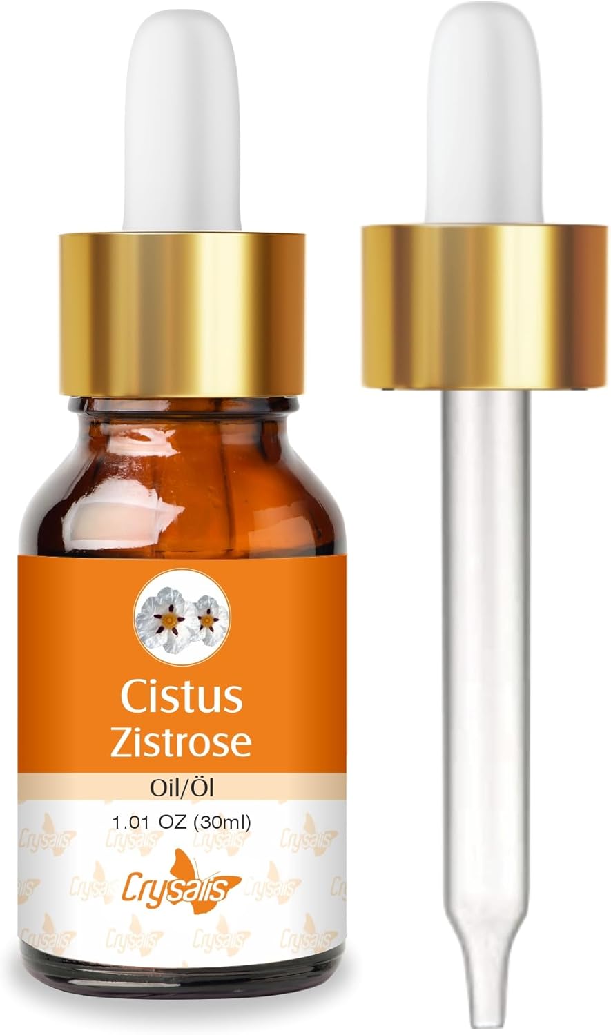 Crysalis Cistus Oil 30 ml (1.01 fl oz) – Deep Aromatic Oil for Skincare, Haircare, Soap Making & DIY Blends