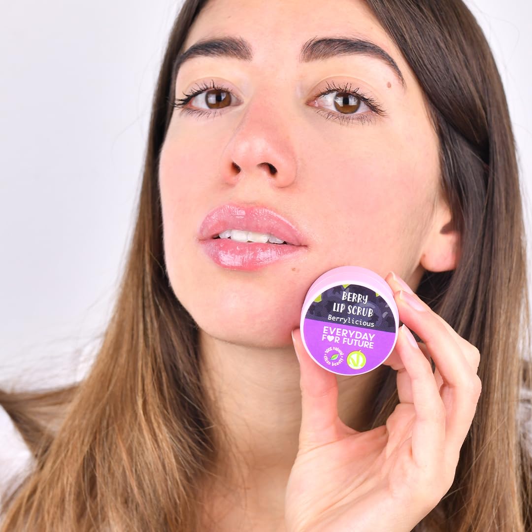 Acai Berry Lip Scrub & Lip Balm Kit | Moisturizing Lip Scrub & Lip Balm Lip Kit, Vegan & Cruelty Free Lip Scrub & Lip Balm Lip Kit | 100% Natural Lip Scrub & Lip Balm Lip Kit