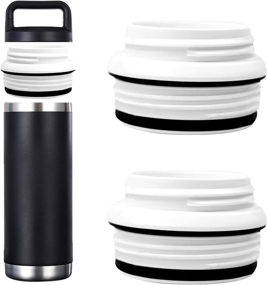 2PCS Bottle Adapters with Sealings for Yeti to Cirkul, Cirkul Tumbler Adapter, BPA Free Plastic, Leak Proof, Food Grade Silicone, Yeti Rambler Fits 12, 18, 26, 36, 46, 64 oz Yeti Water Bottles