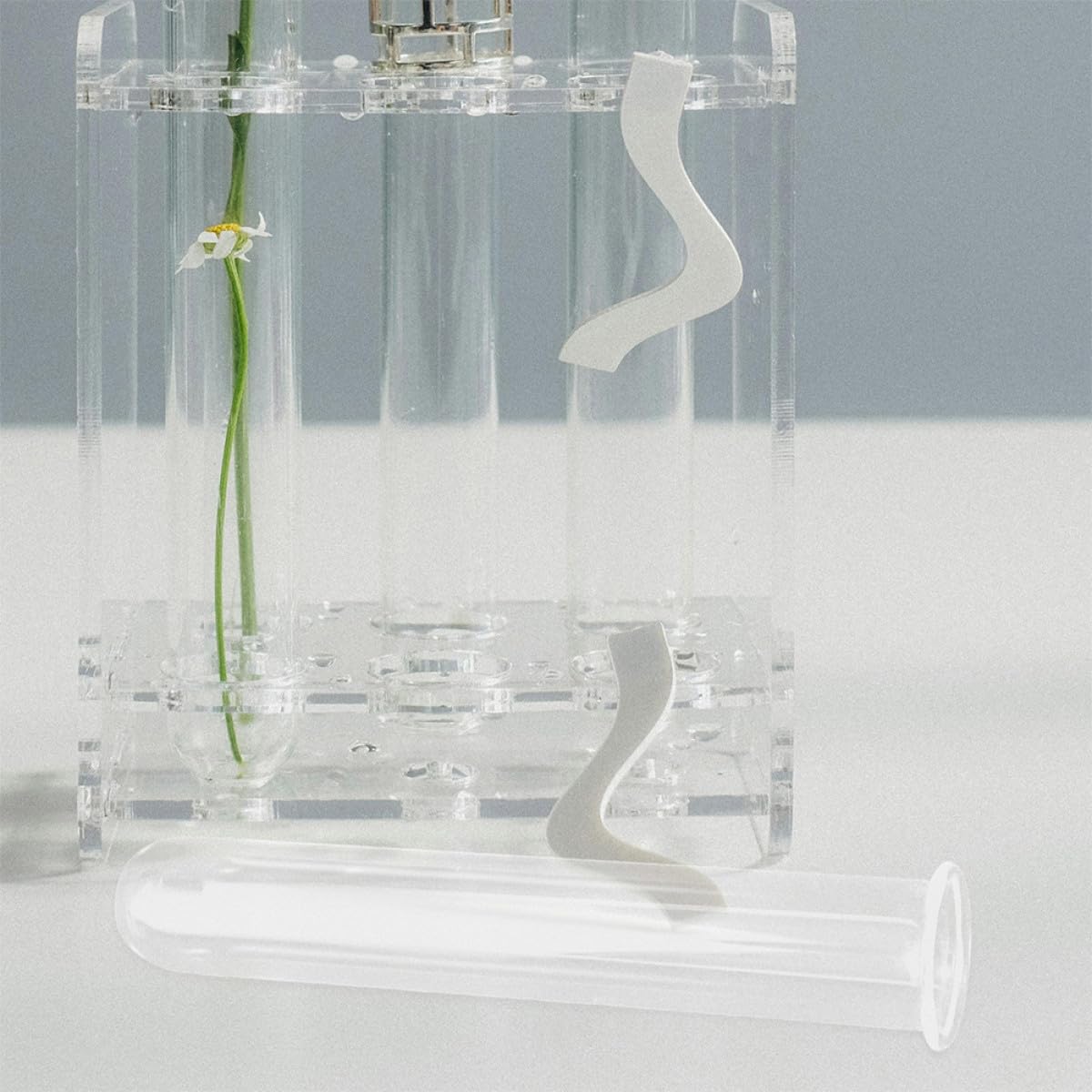 UTHCLO 4Pcs Glass Test Tube Vases for Plant Propagation, Hydroponic Glass Planter Tubes 2.5X3X18Cm, Desktop Terrarium Plant Holders for Home Garden Decoration