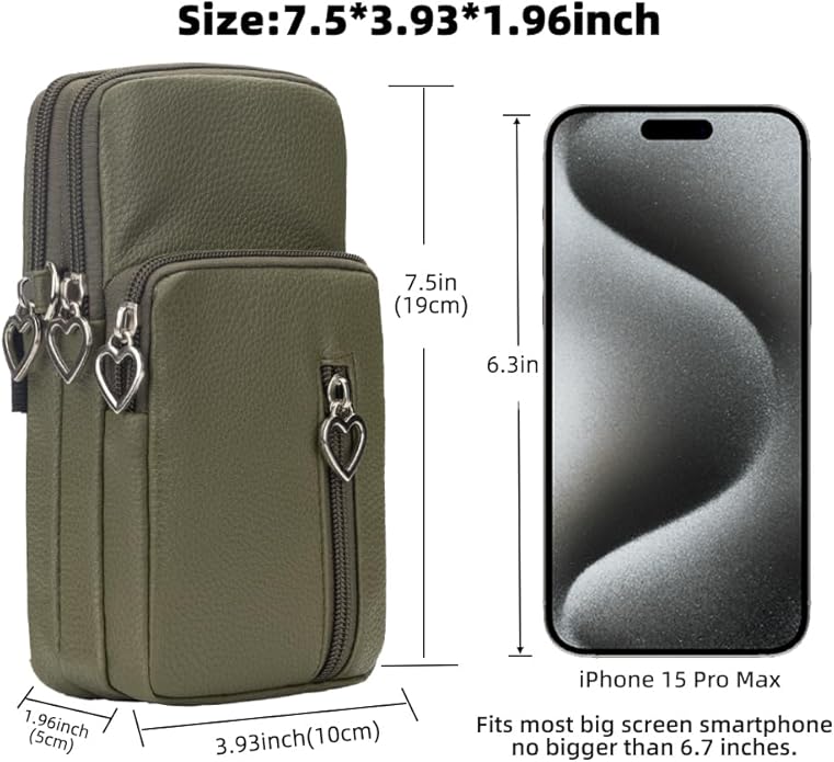 JANKS Small Crossbody Bag for Women - Mini Phone Purses with Crossbody Strap and Wallet - Nylon Arm Bag