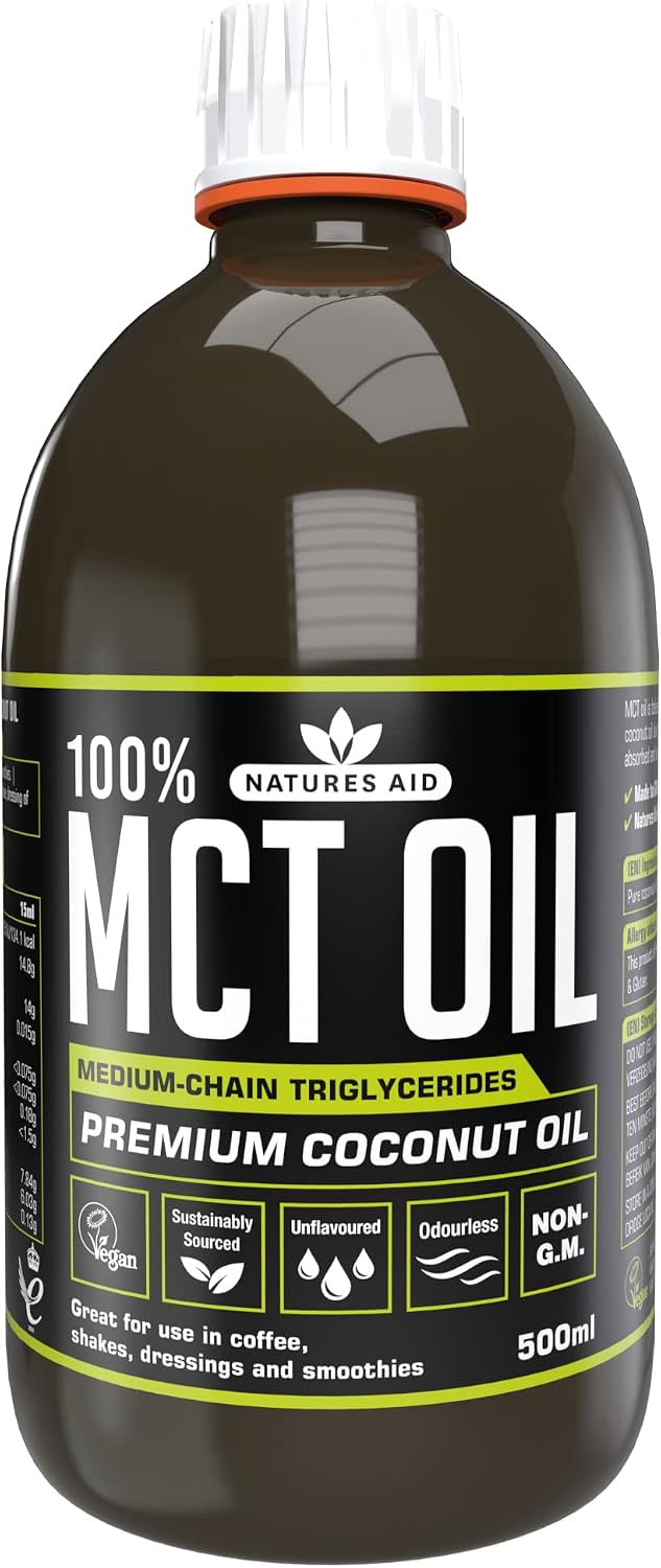 Natures AID Mct Oil 100%, 500 ML