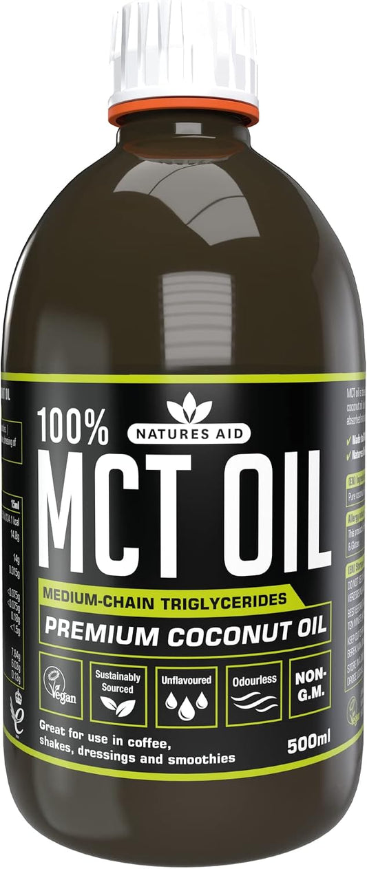 Natures AID Mct Oil 100%, 500 ML