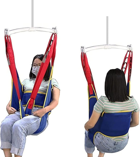 Divided Leg Sling for Elderly Disabled,Patient Hoist Sling Use with Patient Lifts and Ceiling Hoists,Toileting Sling Divided Leg Shower Sling for Paralyzed Elderly and Disabledload-230Kg/507Lb Blue,