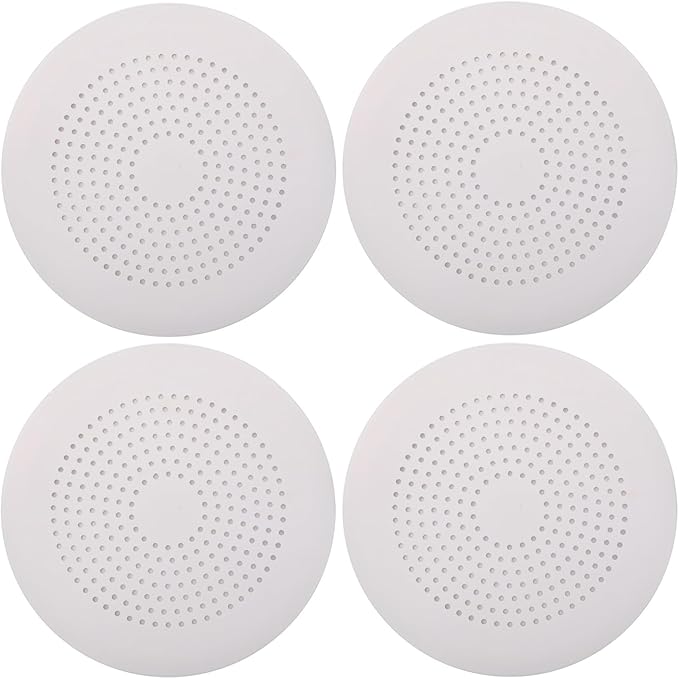 4-Pack Drain Hair Catcher Durable Silicone Hair Stopper Shower Drain Covers Easy to Install and Clean Suit for Bathroom Bathtub and Kitchen (New White 4Pack)