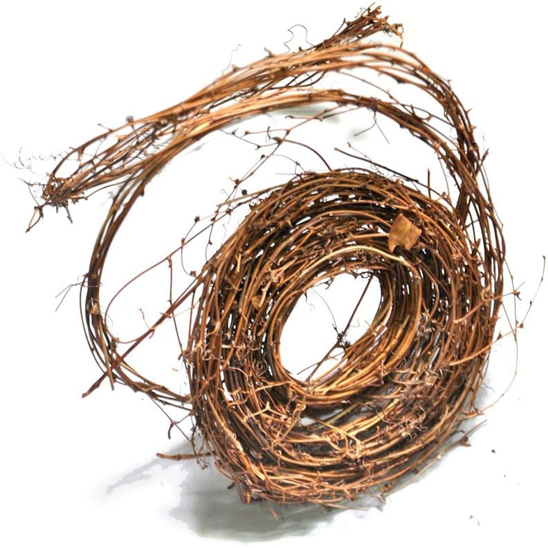 DIY Crafts Natural Grapevine Twig Garland Wreaths Decor 15-Feet for Wedding House Holiday Door Wall Decor (2PCS Green)