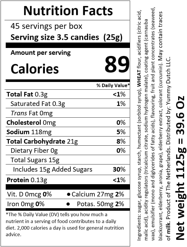 Haribo Miami Sauer I 150 Mixed-Fruit flavored Sour Gummy Candy Strips I 1125g 39.6 ounce